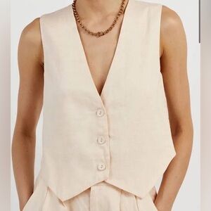 Dissh Banks Butter Linen Vest